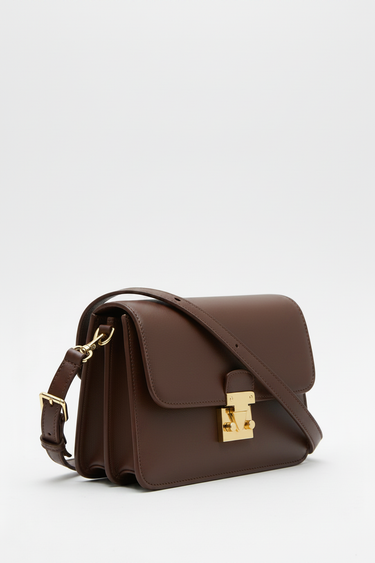 Everyday Flap Bag – Espresso Brown – Side