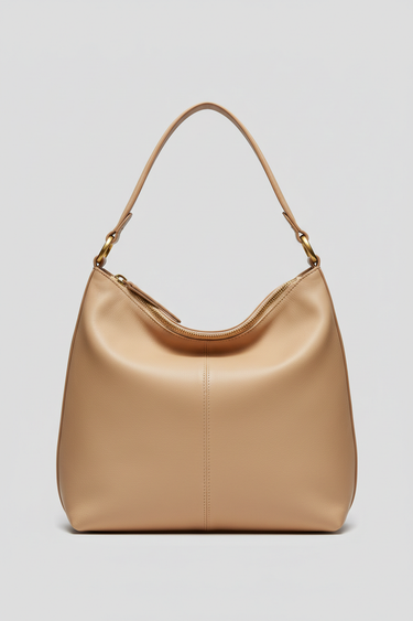 Aurora Hobo Bag – Almond Cream – Front Studio Shot