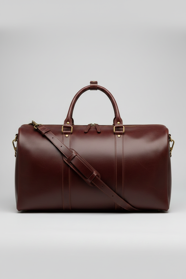 Expedition Leather Duffel – Deep Mahogany – Front