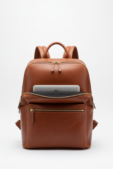 Urban Commuter Backpack – Walnut Brown – Front