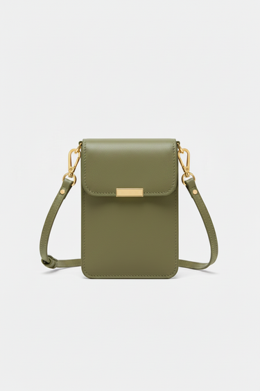 Everyday Phone Pouch Olive Leaf - Front