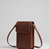 Tile Phone Crossbody – Walnut Brown – Side Angle Shot