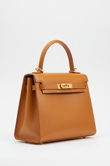 Classic Top Handle Bag – Honey Tan – Side