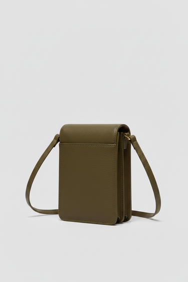 Tile Phone Crossbody – Cedar Olive – Side Angle Shot