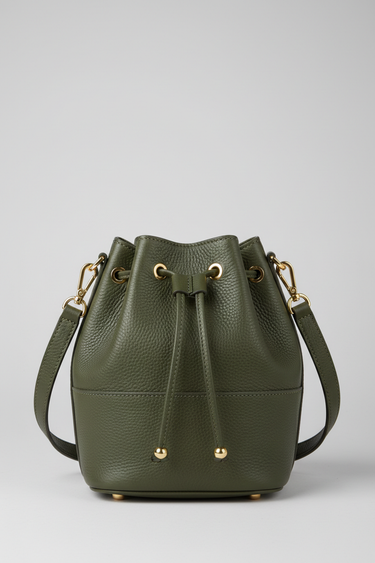 Willow Bucket Bag – Olive Grove – Front Studio Shot