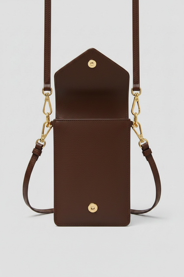 Everyday Phone Pouch Chocolate Brown - Interior