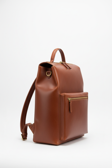 Urban Commuter Backpack – Walnut Brown – Side