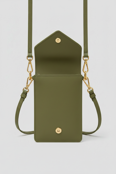 Everyday Phone Pouch Olive Leaf - Interior