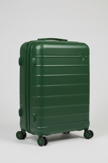 Voyager Carry-On Suitcase in Forest Moss – Side angle