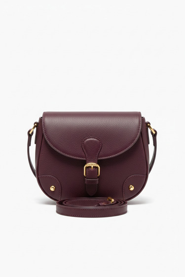 Harper Saddle Bag – Deep Plum – Front
