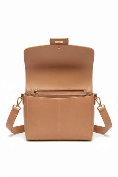 Everyday Flap Bag – Almond Beige – Interior
