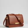 Minimal Flap Crossbody Mocha Brown - Side