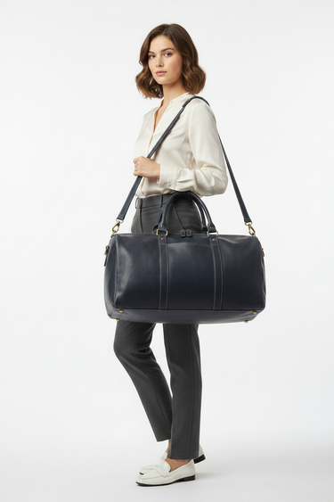 Weekend Travel Duffel – Navy Stone – Model
