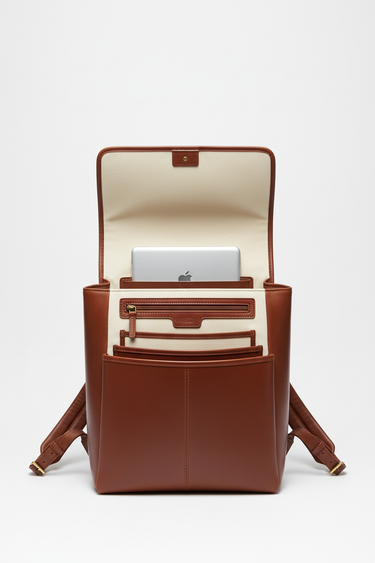 Urban Commuter Backpack – Walnut Brown – Interior