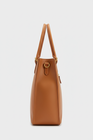Metropolitan Work Tote Biscuit Tan - Side